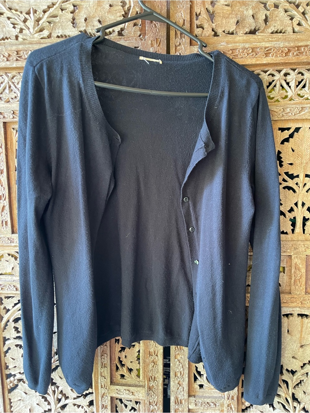 Classic Black Lightweight Cardigan